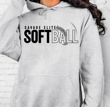Load image into Gallery viewer, Savage Elite Softball Outline Tee/ LS/ Crew/ Hoodie