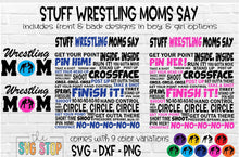 Load image into Gallery viewer, Boy/ Girl Wrestling Mom Says Tee/ LS/ Crew/ Hoodie