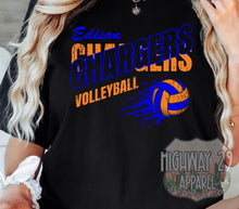 Load image into Gallery viewer, Edison Chargers Volleyball Tee/ LS/ Crew/ Hoodie
