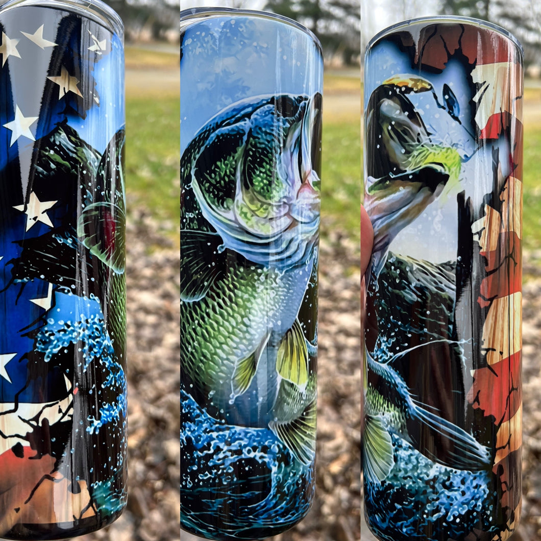 Patriotic Bass Tumbler