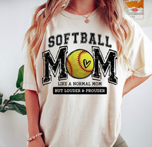 Load image into Gallery viewer, Loud Softball Mom Tee/ LS/ Crew/ Hoodie
