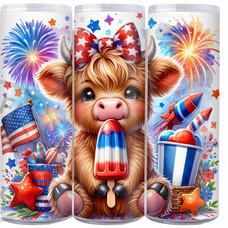 Red White & Cow Tumbler