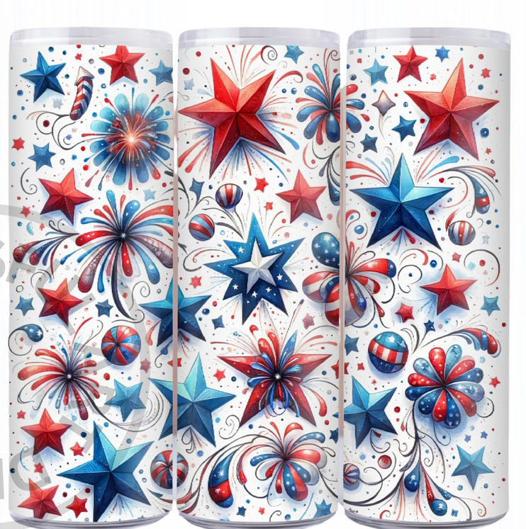 Red, White & Stars Tumbler