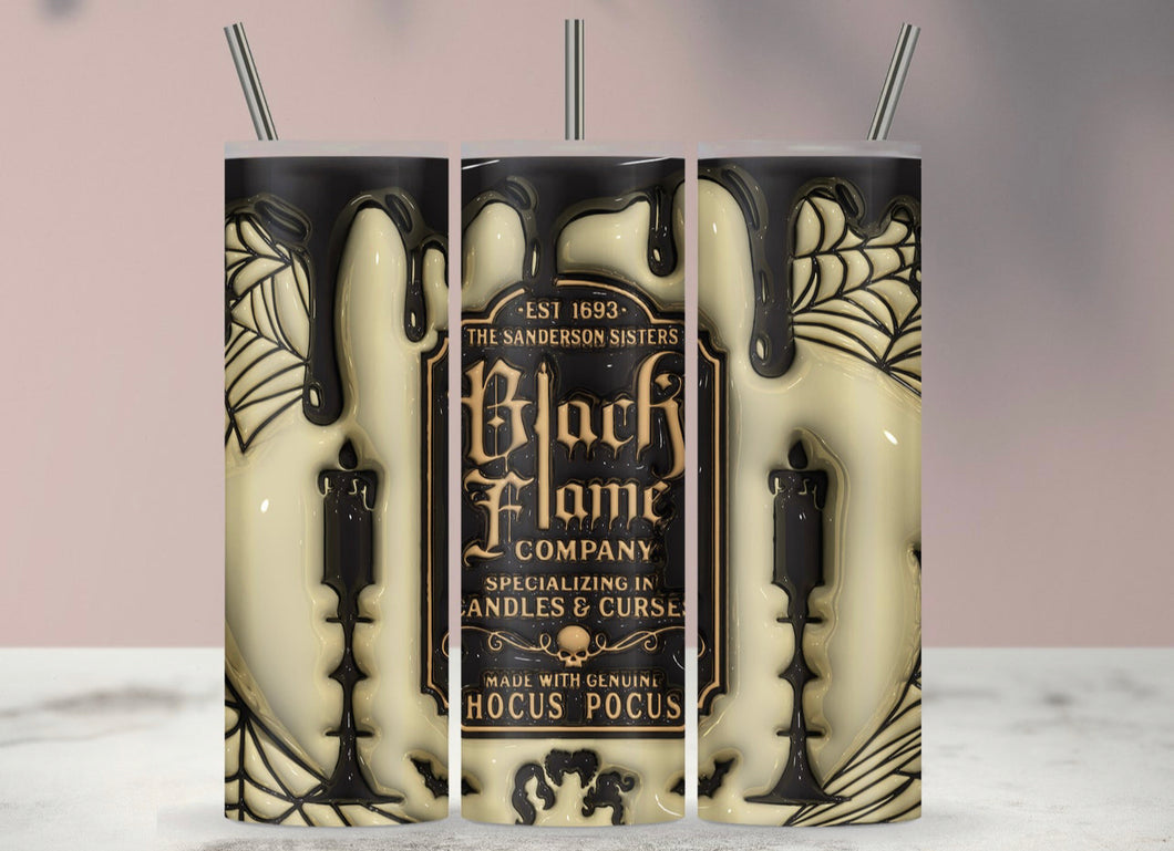 Black Candle Tumbler Wrap