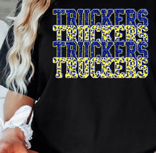 Load image into Gallery viewer, Glitter Cheetah Truckers Tee/ LS/ Crew/ Hoodie
