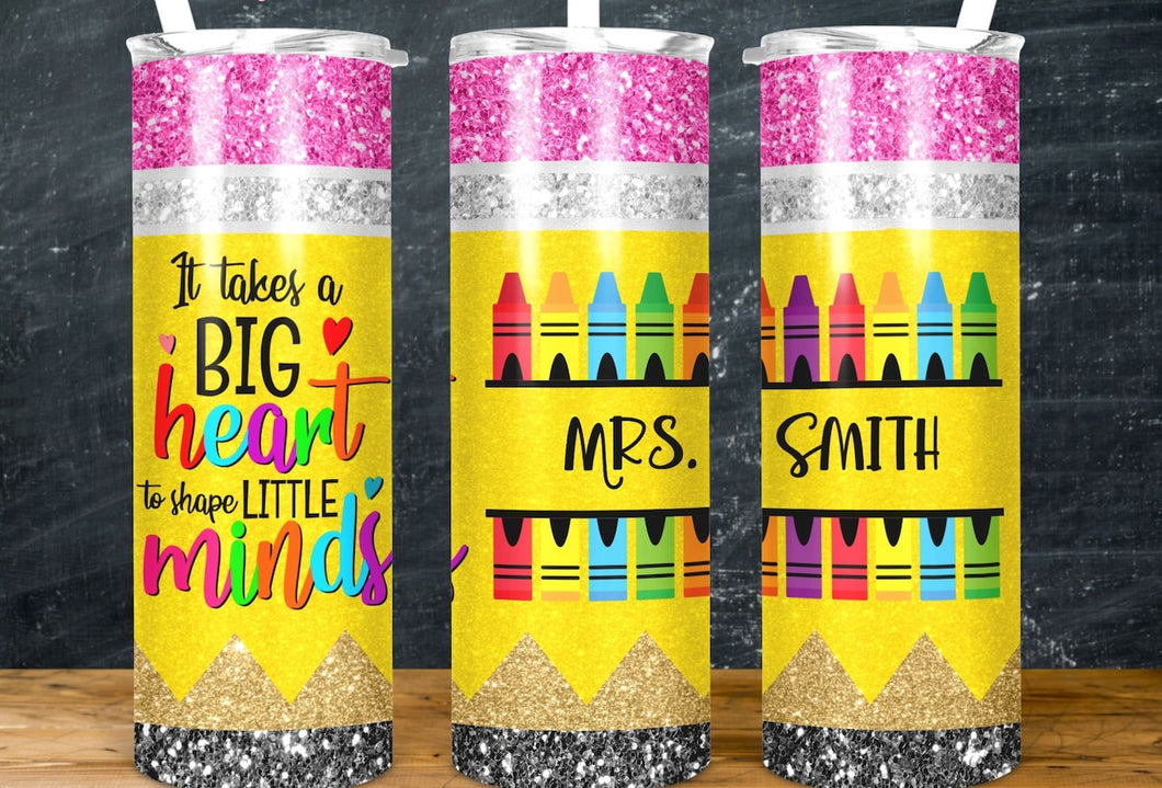 Custom Teacher Pencil Tumbler