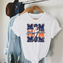 Load image into Gallery viewer, Baseball Mom Bolt Blue/ Orange Tee/ LS/ Crew/ Hoodie
