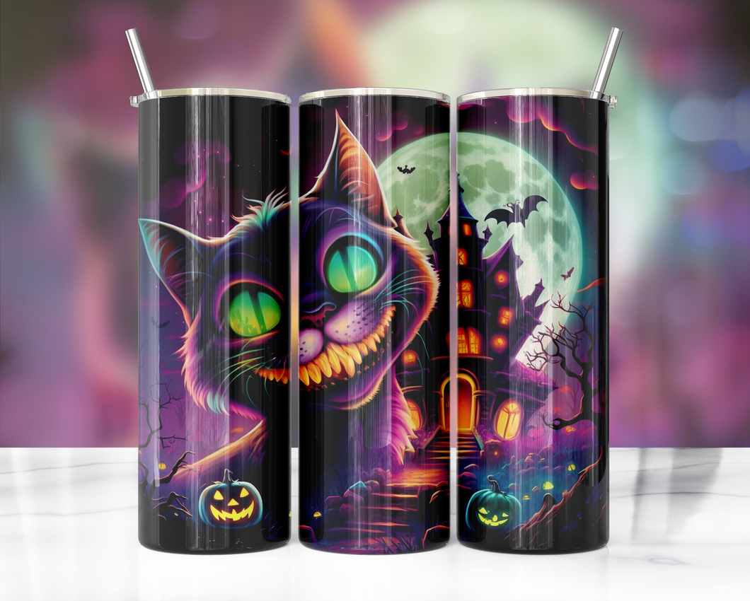 Spooky Smile Kitty Tumbler