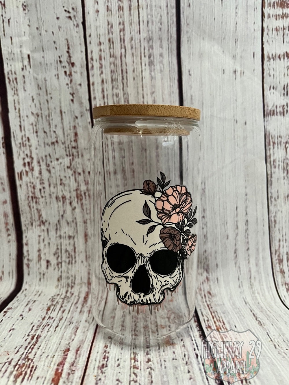 Drippy Skull Glass Can